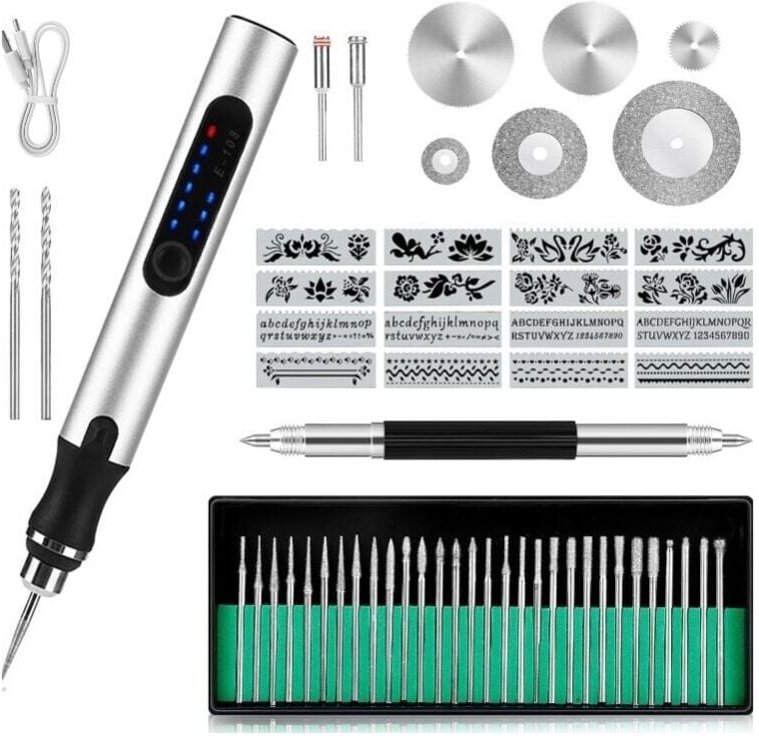 Thumbnail - Stylo Graveur Électrique Sans Fil, Outil de Gravure Multifonction, Mini Outil Graver Bricolage, Outil Rotatif Bricolage ...