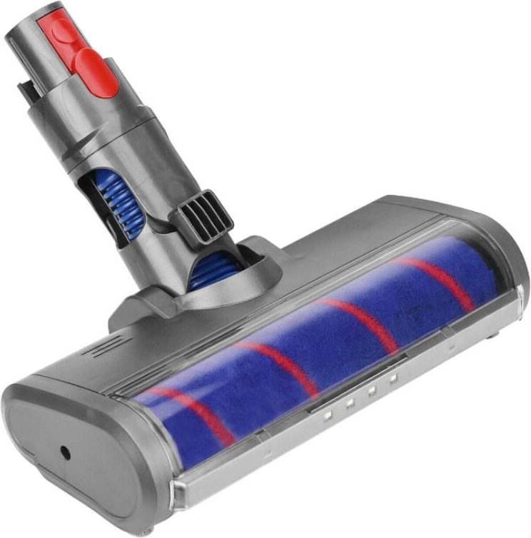 LED Elektro Turbobürste / Turbodüse / Staubsaugerdüse / Softrolle kompatibel mit Dyson Bodenstaubsauger wie V7 V8 V10 V1...