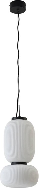 Lucande LED-Hängeleuchte Lucya, 2-flg., Glas, weiß, 43 cm