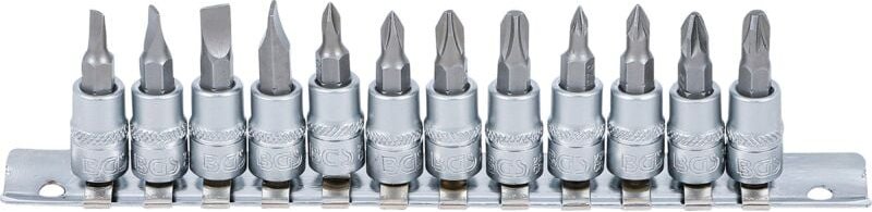 Bgs Technic - Bit-Einsatz-Satz Antrieb Innenvierkant 6,3 mm (1/4') Schlitz, Kreuzschlitz ph, Kreuzschlitz pz 12-tlg.