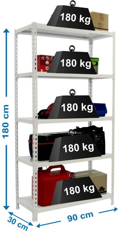 Simonrack SIMONCLICK 5/300 Metallregal Weiß 180 kg