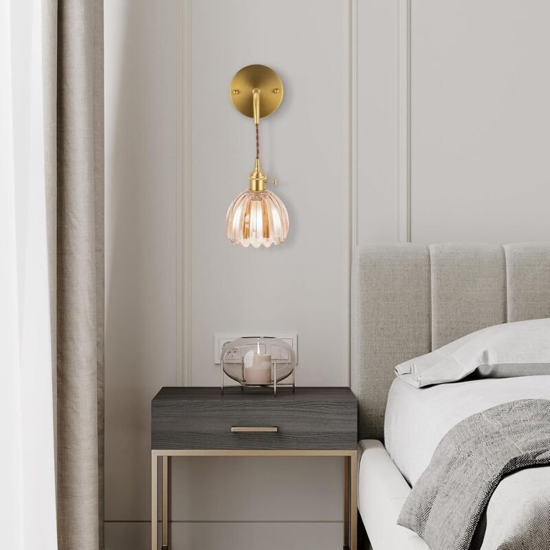 Vintage Blumen Wandleuchte, goldene Blumen Hängeleuchte Wandleuchte, elegante kreative Dekoration Kronleuchter, 32,29-86...