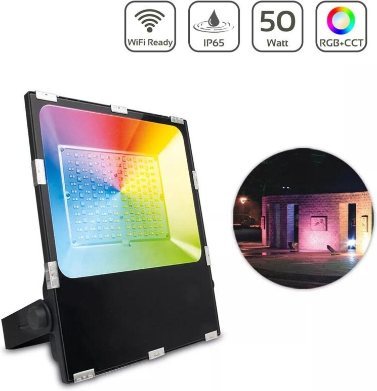 MiBoxer RGB+CCT LED Außenstrahler WiFi Farbwechsel Fluter - Ausführung: 50W FUTT02
