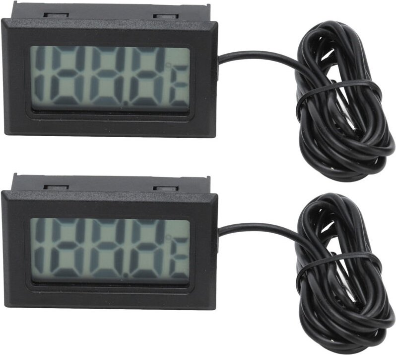 Elektronisches 2-teiliges digitales Thermometer-Thermostat-Temperaturmessgerät mit 2-Sekunden-Kühlfunktion und Sonde, sc...
