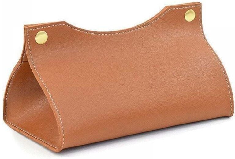 SNQ - Kaffeefarbe) Taschentuchbox aus Leder, Taschentuchspender, Serviettenhalter, Taschentuchbox im nordischen Stil, Fa...