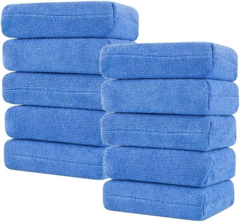 10 Stück Mikrofaser-Reinigungsschwämme, Polierschaum-Schwamm-Applikator, Auto-Schaum-Applikator-Pad für Fahrzeugreinigun...