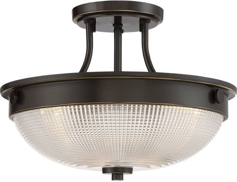 Elstead - Mantle - 2 Light Semi-Flush - Palladio Bronze, E27