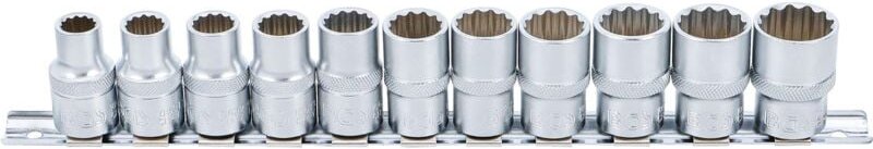 Bgs Technic - Steckschlüssel-Einsatz-Satz, Zwölfkant Antrieb Innenvierkant 12,5 mm (1/2') sw 10 - 21 mm 11-tlg.