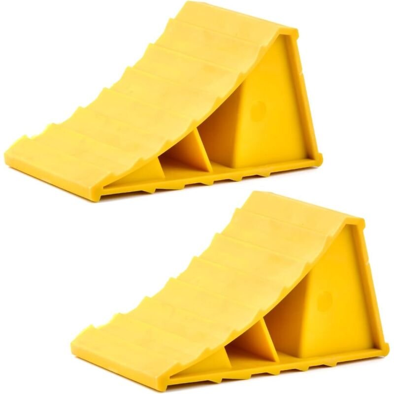 Unterlegkeil, 2 Stück Anti Rutsch Block Unterlegkeile Auto Unterlegkeil Auto Radkeil für Wohnwagen Wohnmobil Auto Motorr...