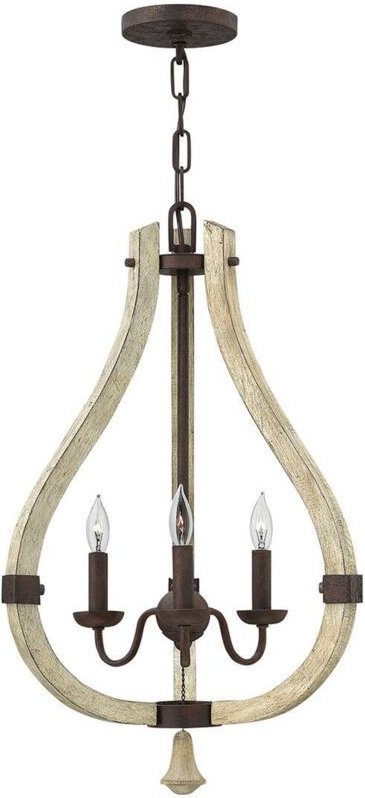 Elstead - Middlefield - Kronleuchter 3 Light Iron Rust Finish, E14