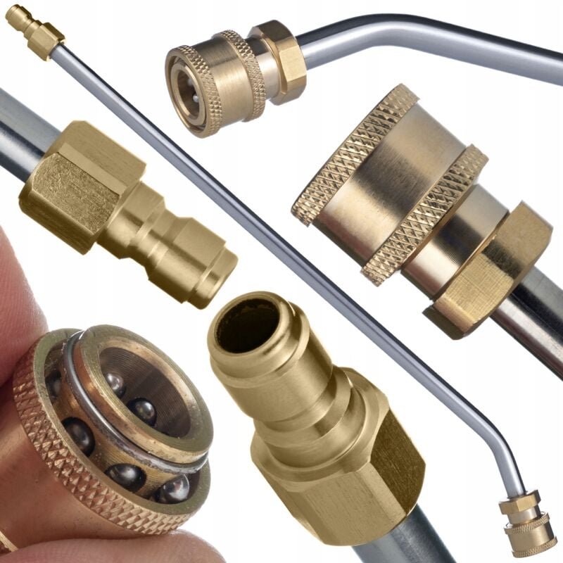 Rosfix Hochdruckreinigerlanze 1/4" 28 cm gebogen 30° Max. Druck 250 bar Ideal für Pflastersteine, Fahrzeuge, Fassaden La...