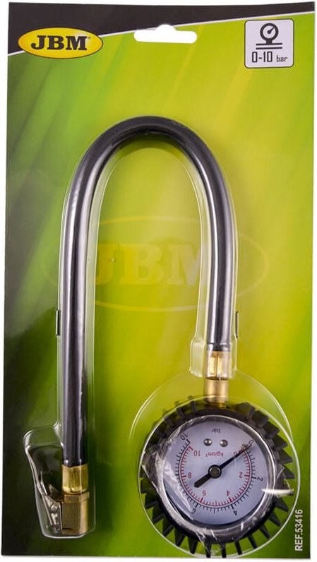 JBM - Reifendruckprüfer mit Schlauch (0-10 bar) 53416