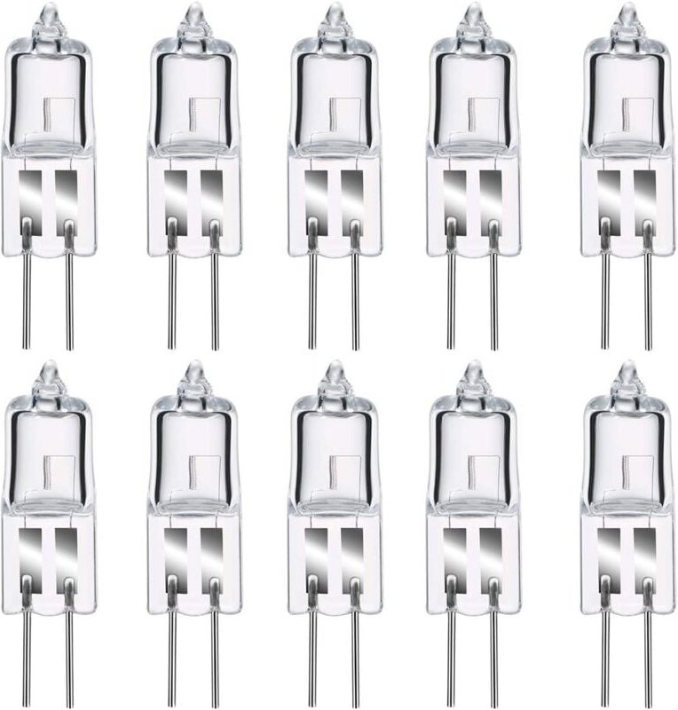 Deckon - G4-Halogenlampen, G4-Halogen-Stiftsockellampe, 12 v, 20 w, 2800 k warmweiß, dimmbar, G4 transparente Kapsellamp...