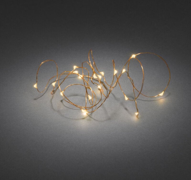 Konstsmide 1461-860 Micro-Lichterkette Innen batteriebetrieben Anzahl Leuchtmittel 40 LED Bernstei