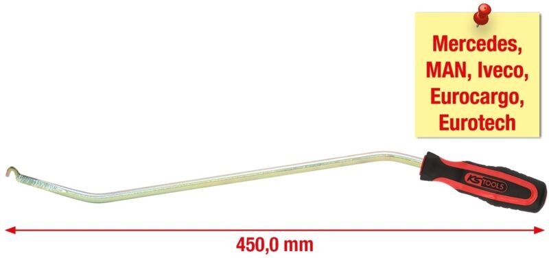 Hebel für Schwerlastbremsenfedern, L. 450 mm