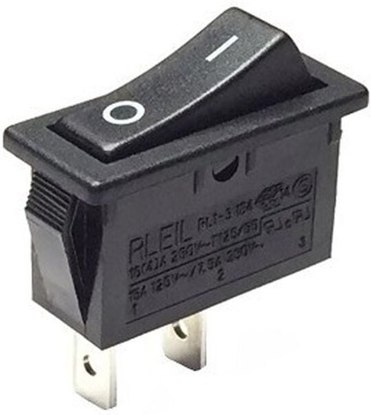 Schwarzer unipolarer Schalter 16A 250 v Standard