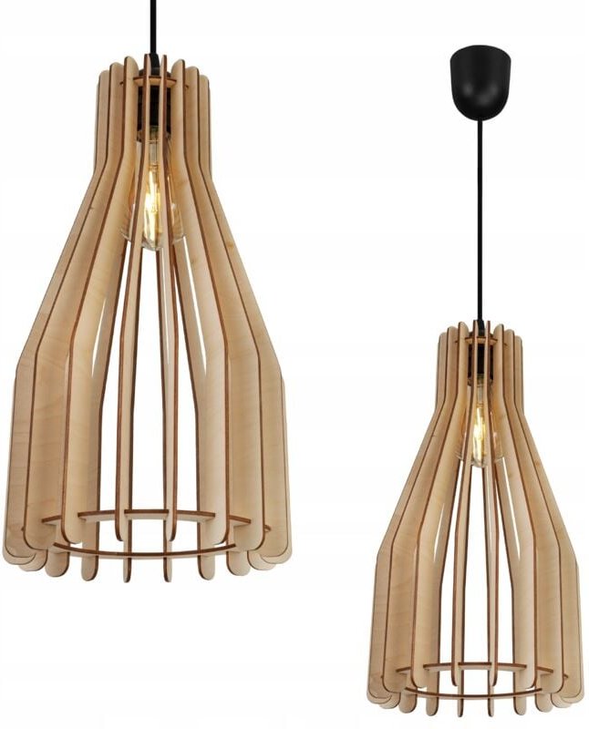 Moderne Led-Deckenhängelampe Aus Holz