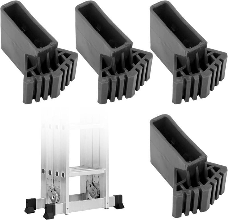 Leiterfüße: 4er Set Ersatzleiterkappen für Teleskopleitern, Technikleitern, Fischgrätleitern, von DEBUNS