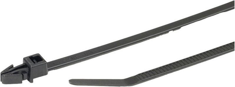 HellermannTyton 126-00329 T30RSF-PA66HS-BK (500) Kabelbinder 158 mm 3.60 mm Schwarz 500 St.