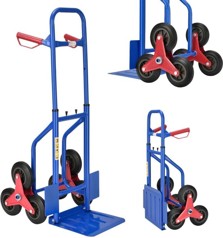 Treppensackkarre klappbar - Treppensteiger mit Hartgummireifen & Stahlrahmen – Sackkarre für Umzug & schwere Gegenstände...