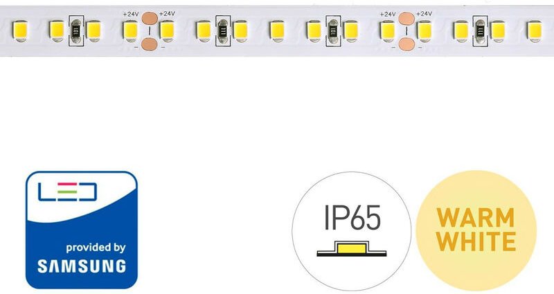 Led-Streifen 2700k 24v 14,4w/m 120led/m Ip65 5m Cl60072-3038