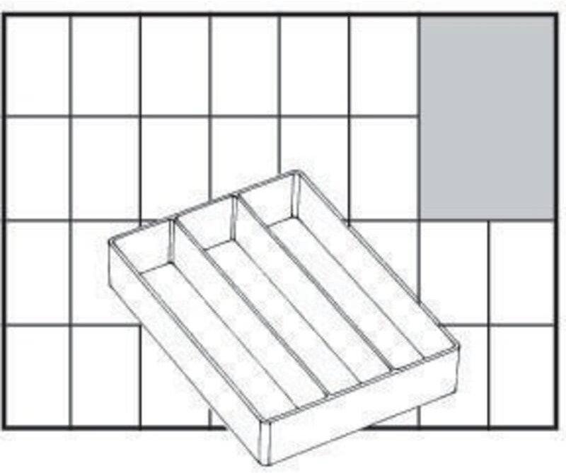 Sortimentskoffer-Einsatz (l x b x h) 109 x 79 x 24 mm Anzahl Fächer: 3 Inhalt 1 St. - Raaco