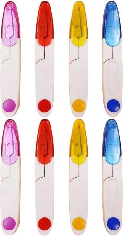 Bluedeer - Fadenschere,8 pcs Fadenschneider Nähfadenschneider U-förmige Nahttrenner mit Kunststoff-Sicherheitsabdeckung ...
