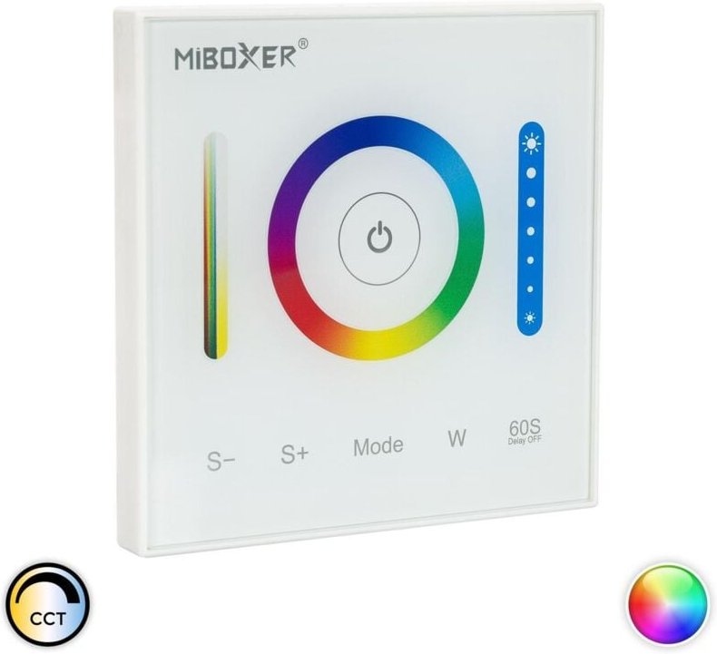Thumbnail - Ledkia - LED-Touch Wanddimmer Controller rgb/rgbw/rgb+cct 12/24V dc rf MiBoxer P3