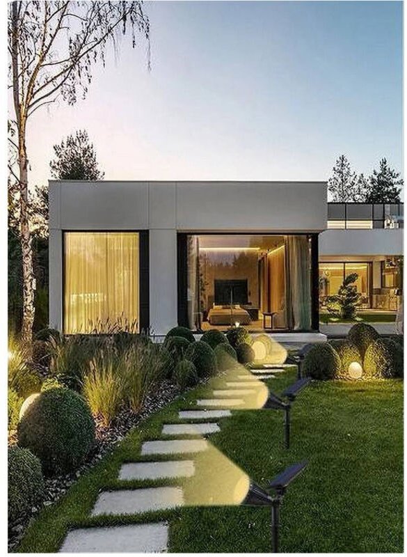 Trade Shop - Strahler-Solarpanel mit Pfahl, 3 Watt, Dämmerungslicht, 6500 k, 3000 k, so-gd -