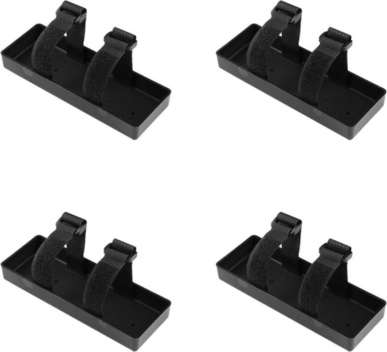 4X rc Batterie Fach Gehäuse Batterie Kasten Halterung für Axial SCX10 TRX4 D90 1/8 1/10 rc Auto Teile,Schwarz