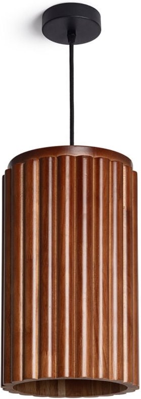 Efectoled - Pendelleuchte Holz Mirto Braun