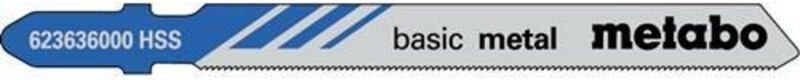 Metabo - Stichsägeblätter basic metal Nutz-L.66mm ZAhnteilung0,7mm hss gefräst gewellt f.Stahlbleche/NE-Metalle