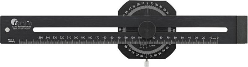 Präzisions-Streichmass mit Gradmesser 250mm Fortis