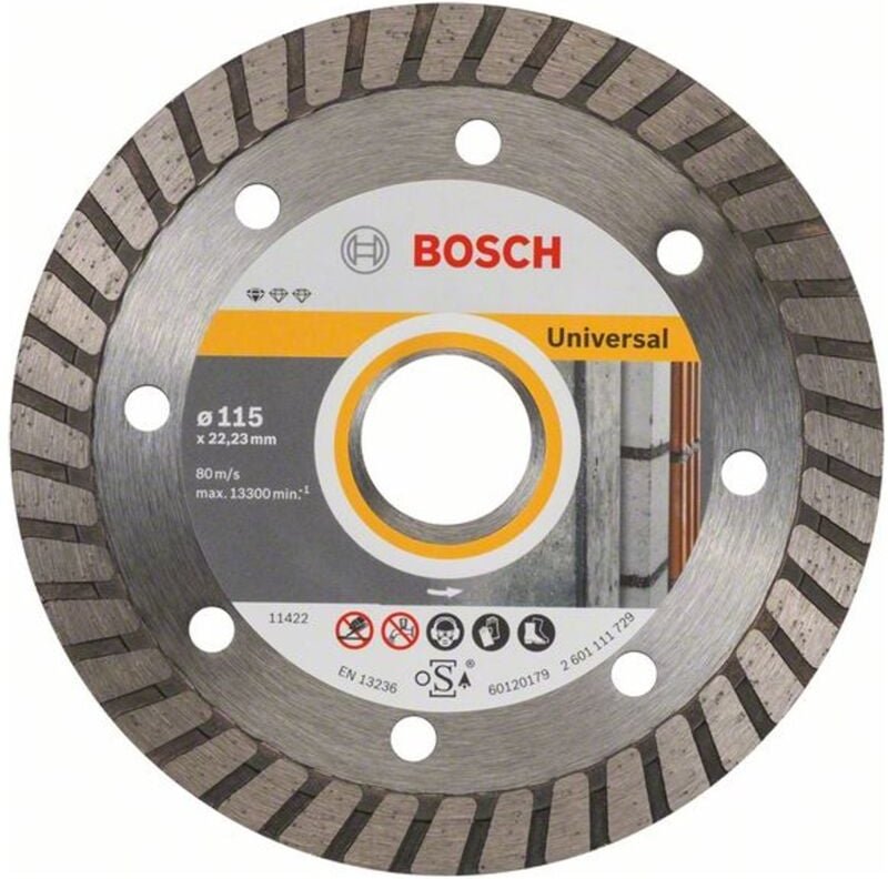 Bosch - Diamanttrennscheibe Standard for Universal Turbo, 115x22,23x2x10 mm, 10er-Pack