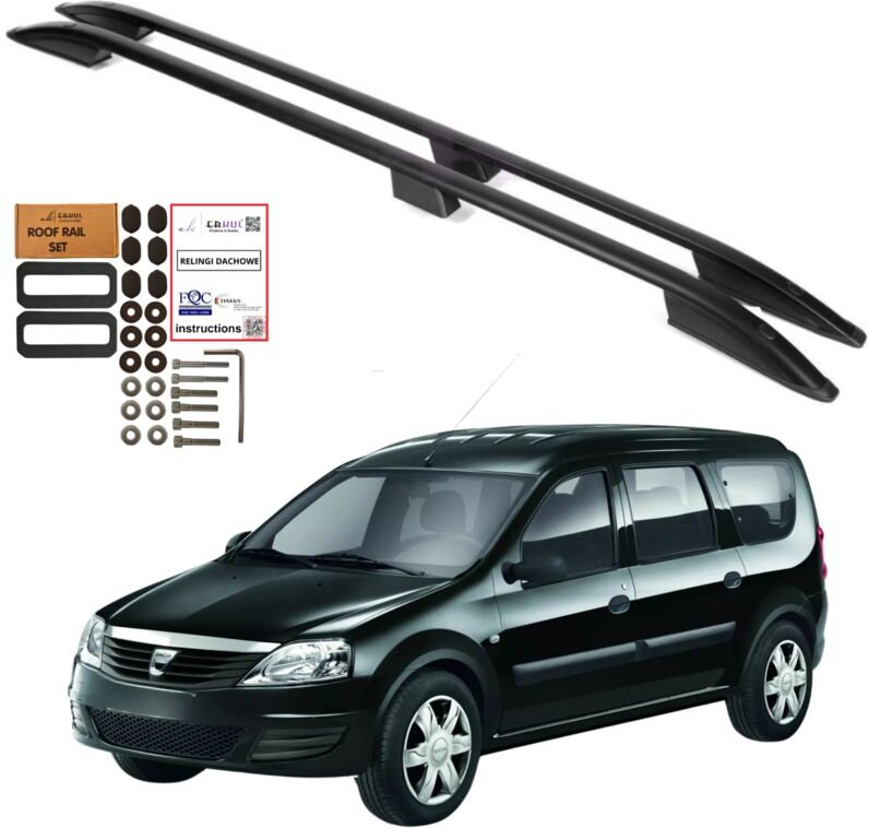 Dachreling für DACIA LOGAN MCV Mk1 (2007–2013), Schwarz, robust und langlebig