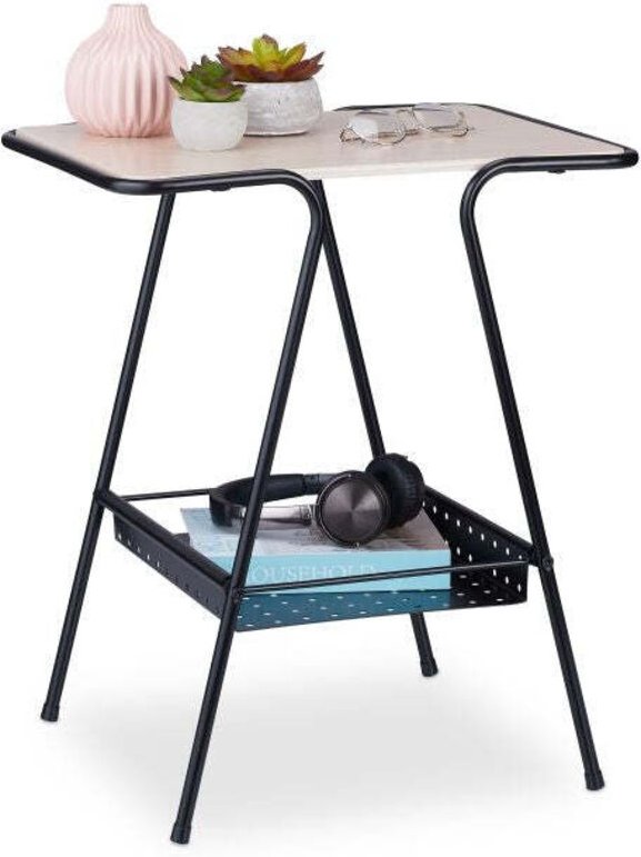Side table with magazine shelf