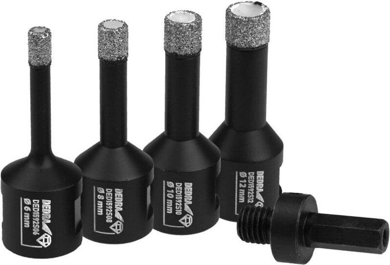 DEDRA - Set mit 6–12 mm Diamantkronen, ideal für präzises Schneiden