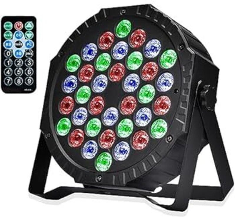 LED-Party-Projektor DJ-Licht Disco-Beleuchtung 36 LED Bühnenlampe 7 Modi mit Fernbedienung für DJ-Show Bar KTV Halloween...