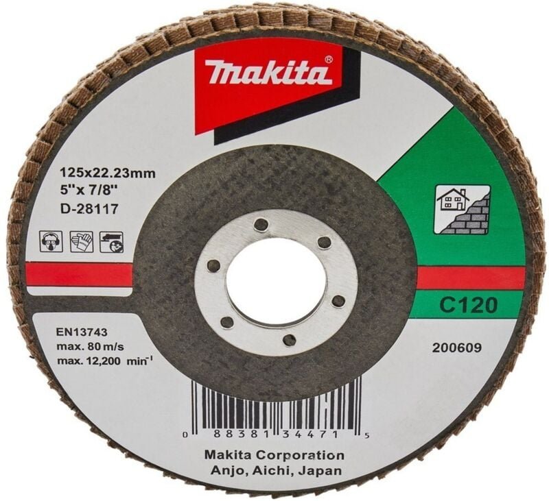 Fächerschleifscheibe 125 mm, C120F - Makita