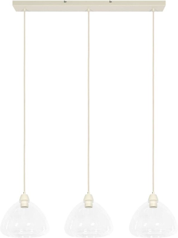 Hängeleuchte - Bisho - beige - glas - große - Light&living
