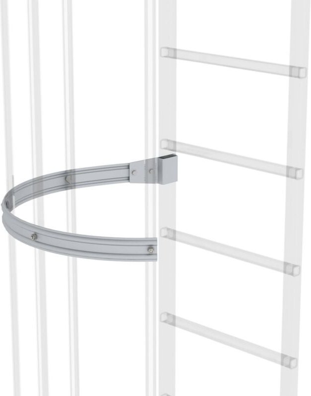 Rückenschutzbügel seitlicher Ausstieg Aluminium eloxiert - 061237 - Günzburger Steigtechnik