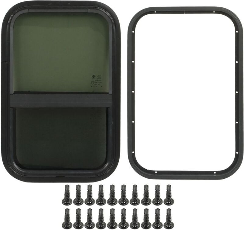 Wohnmobil-Fenster, 590 x 390 mm, getöntes Temperglas, vertikal, horizontal, für Wohnmobile, Anhänger, Baufahrzeuge - Ej....