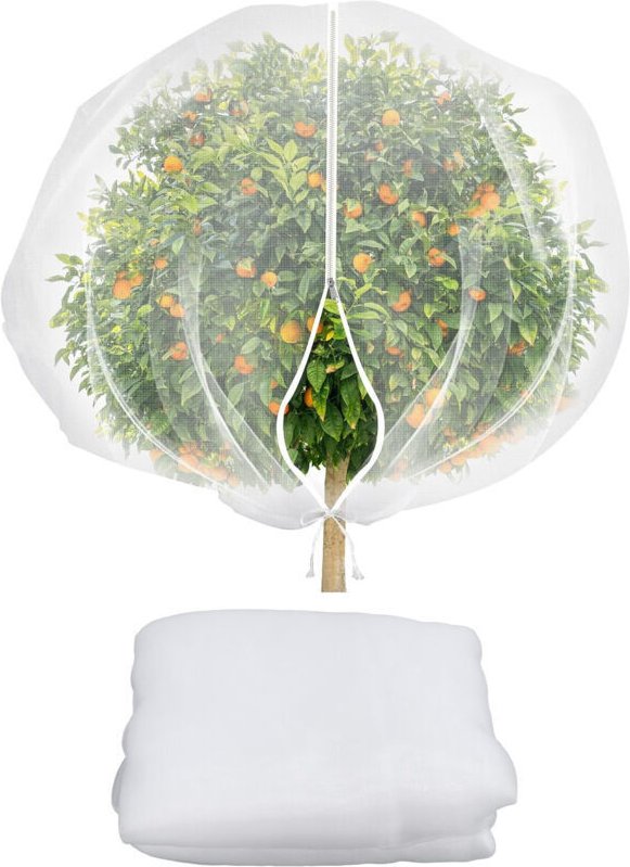 Netz für Gartenpflanzen – Vielseitiger Schutz mit großer Abdeckung, Beutel mit Kordelzug 3 x 3 m,