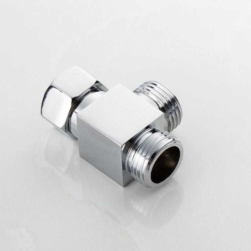 Sollbry - 3-Wege-Umstellventil für Dusche, g 1/2 Zoll, Brause, Handbrause, T-förmiger Duscharm, Duschadapter, Ventil, Er...