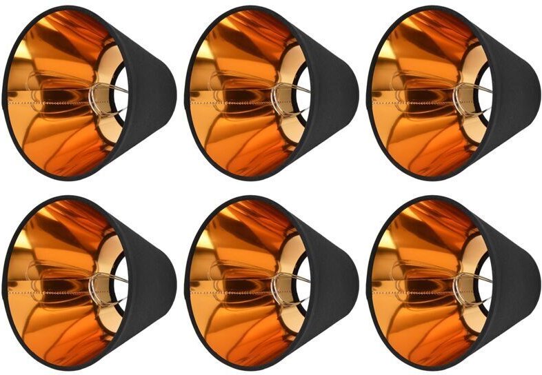 Vtizikl 6 Pièces Abat-Jour Abat-Jour en Tissu Abat-Jour à Clipser pour E14 Lustre de Table Lampadaire Applique Chambre D...