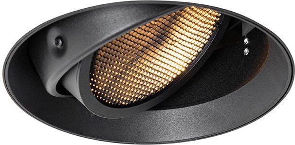 Moderner Einbaustrahler schwarz GU10 AR111 rund randlos - Oneon Honey