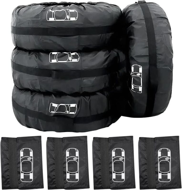 Set mit 4 Reifenschonern 19-23 Zoll, Schutzhüllen für Reifen, wasserdichte und staubdichte Autoreifenschoner für saubere...