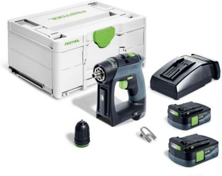 Akku-Bohrschrauber cxs 12 2,5-Plus inkl. 2x 12V 2,5 Ah Akku - Festool