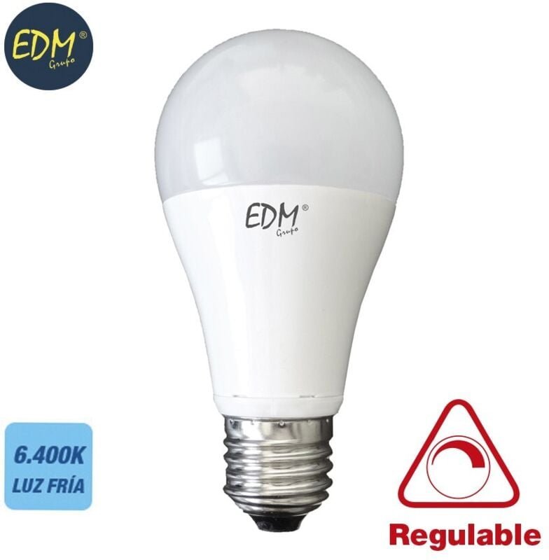 EDM - Dimmbare Standard LED-Glühbirne E27 10 w 810 lm 6400 k Kaltlicht Ø6 x 11 cm