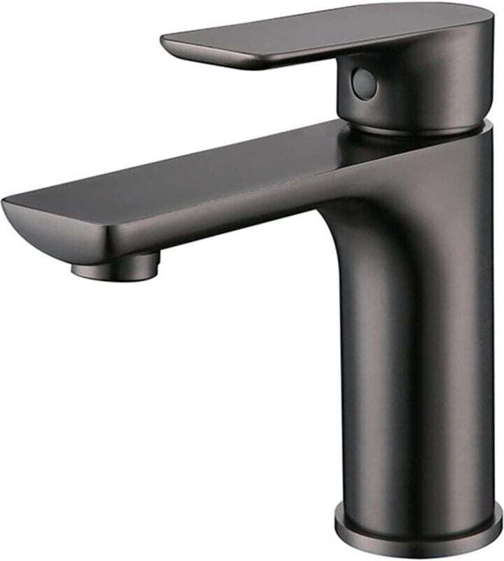 UlisemGray Edelstahl-Wasserhahn für Toilettenbecken, heißes und kaltes Abwasser, mit 60 cm langem Zulaufrohr